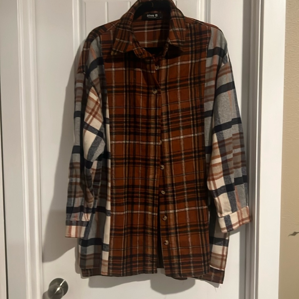 Blue B Collection Large shacket - Picture 2 of 7